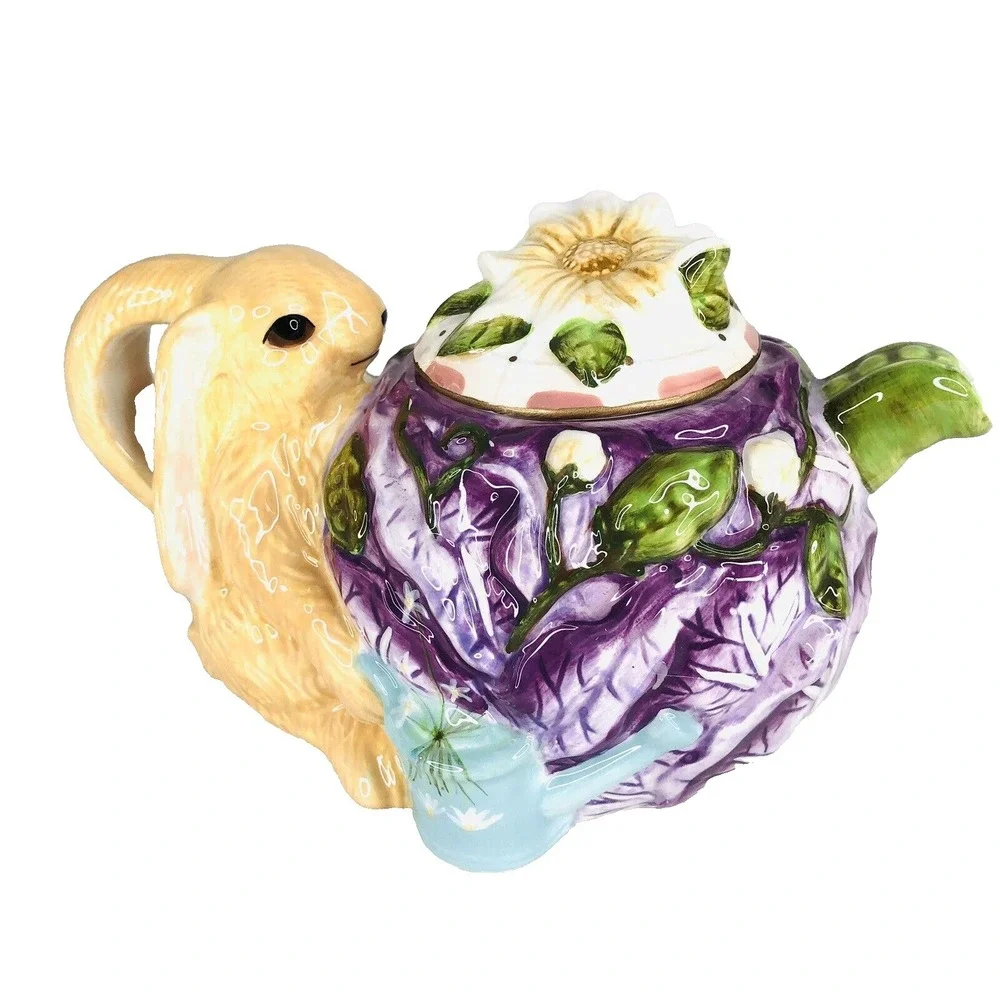 New Bunny Rabbit Teapot Teaset Child Silvestri Whispering Garden Collection Cups